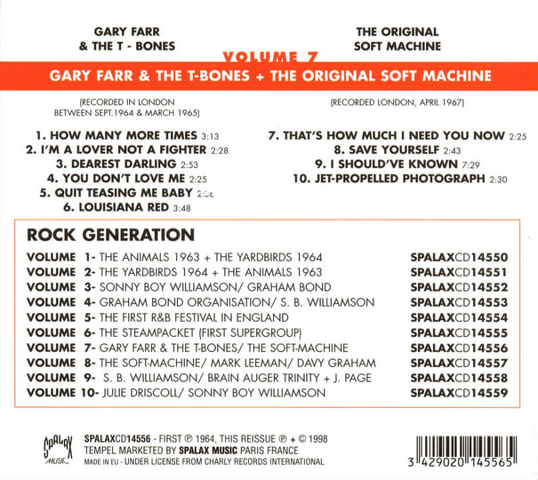 Rock Generation - Volume 7 (1965/03/15) | Gary FARR & The T-Bones