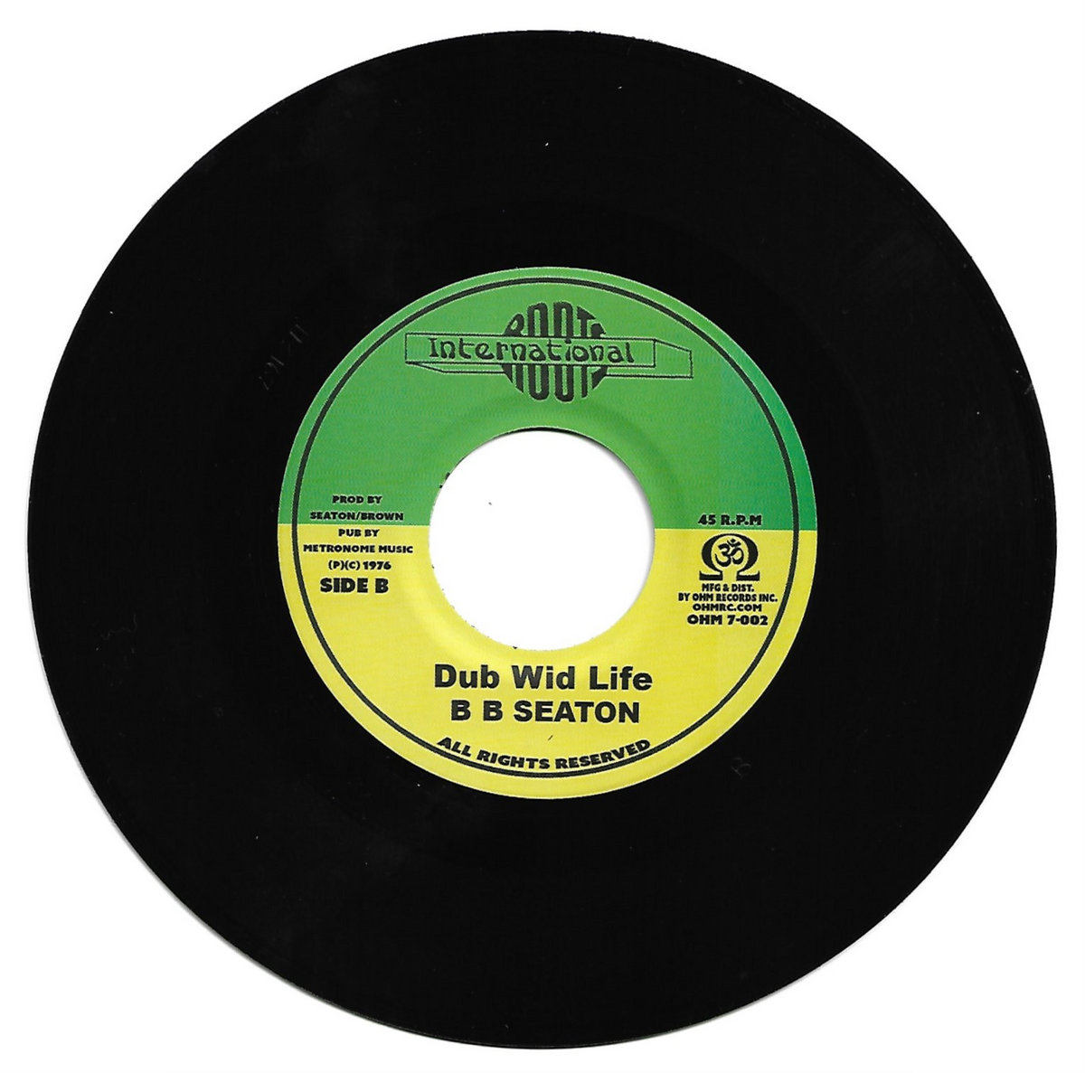 ジャマイカ7” B B Seaton Is Life / Dub Wid Life 6542 ROOTS INTERNATIONAL /00080 B.B. Seaton - Is Life / Dub - Roots International / Ohm