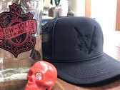 Black on Black LV Embroidered Trucker Hat photo 