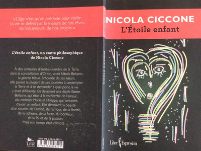 Nicola Ciccone - L’étoile enfant ***Roman Autographié*** main photo