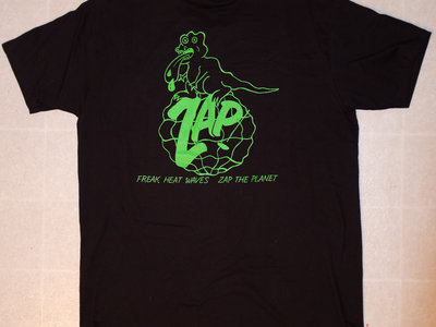 Zap The Planet (Green on Black) T-Shirt main photo
