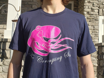 The Corrupting Sea Octopus Shirt on Dark Blue main photo