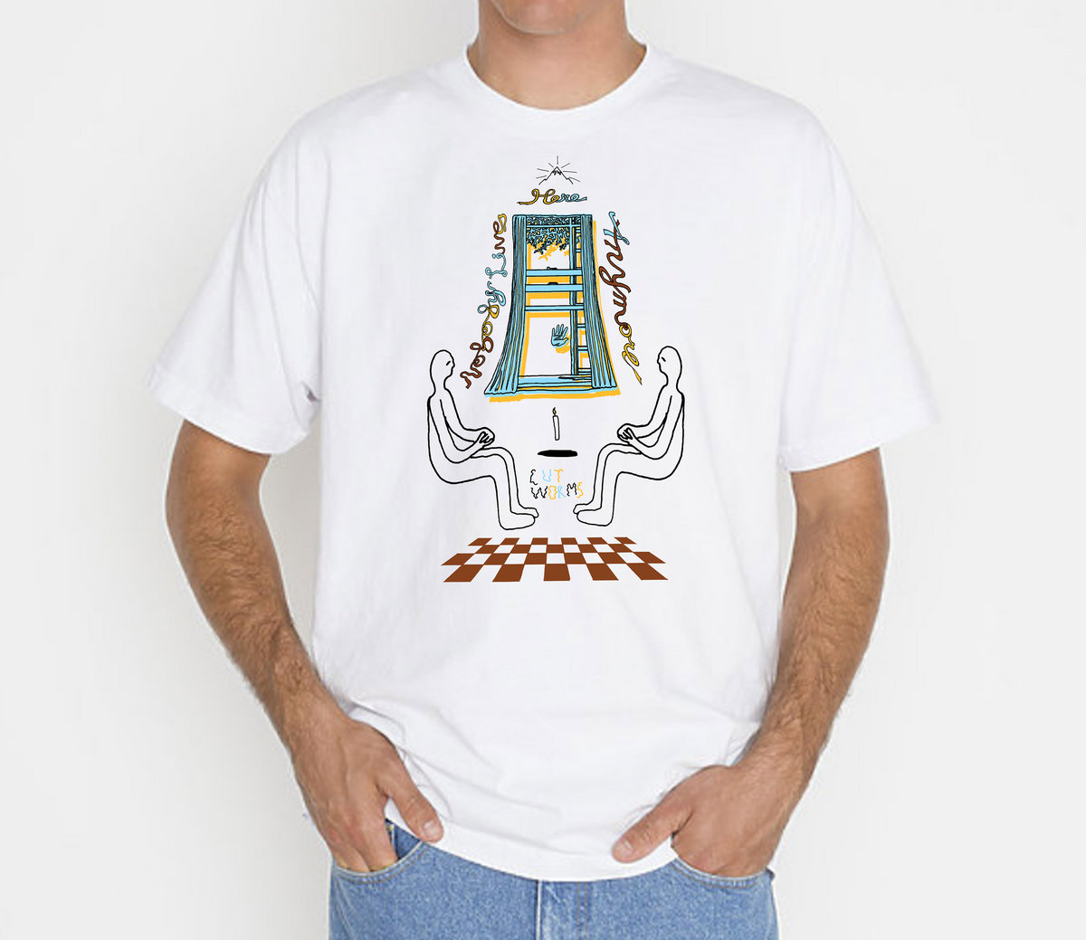 Cut Worms Levitators Short Sleeve Tee in White | Cut Worms