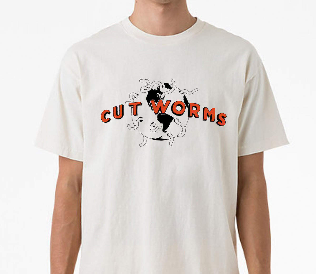Cut Worms Short Sleeve World Tee in Creme | Cut Worms