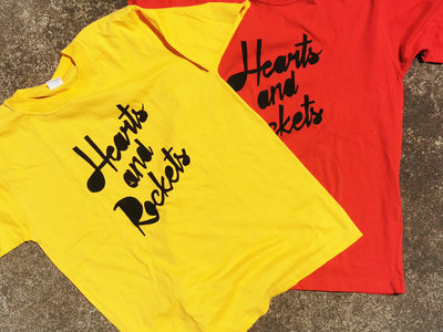 Hand-screened Hearts and Rockets logo tee main photo