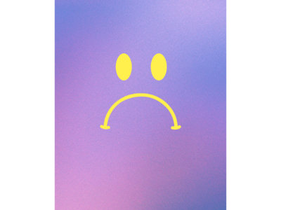 MARSKE 'Sad Smiley' A2 screenprint main photo