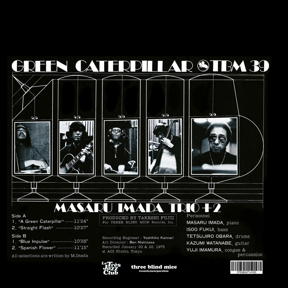 LP Masaru Imada Trio+2–Green Caterpillar Imada Masaru Trio | Green Caterpillar – Light in the Attic