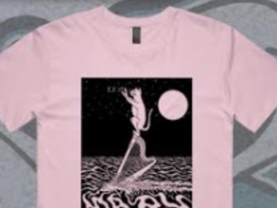 Pink Adult Cat Moon T-Shirt main photo