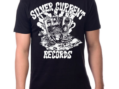 BLACK - Silver Current Records "Zapped and Zonked" T-shirt main photo