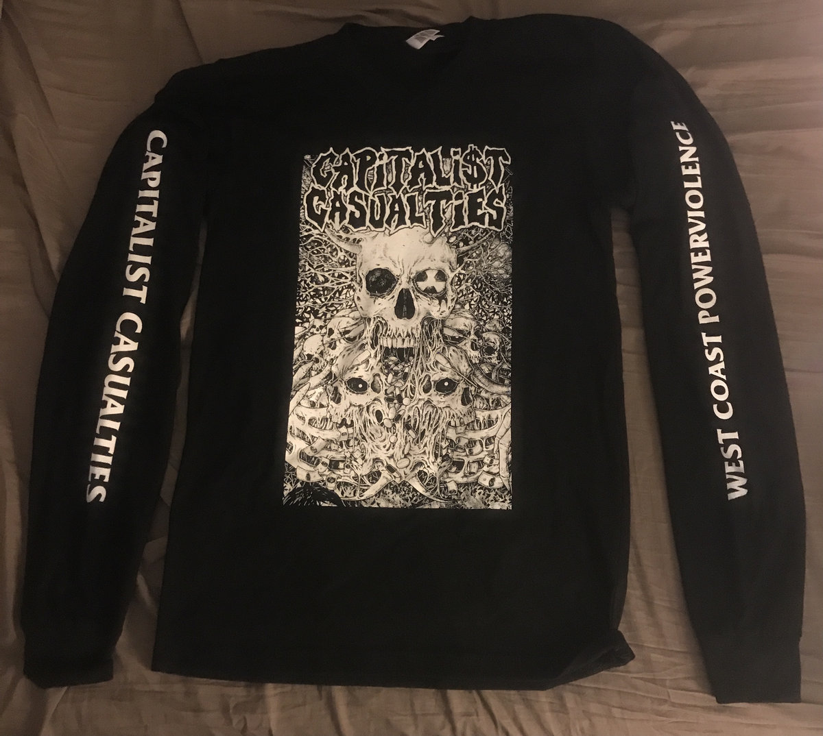 Capitalist skull skate deck design long sleeves! | Capitalist 