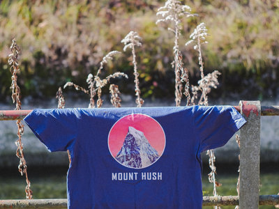 "MOUNT HUSH" denim blue logo shirt main photo