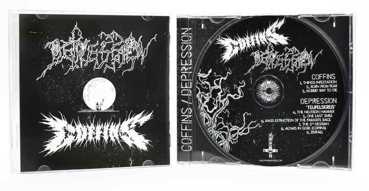 Split | COFFINS / DEPRESSION | HELLS HEADBANGERS Records