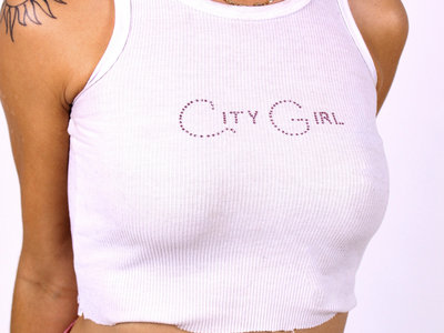 'City Girl' White Tank main photo
