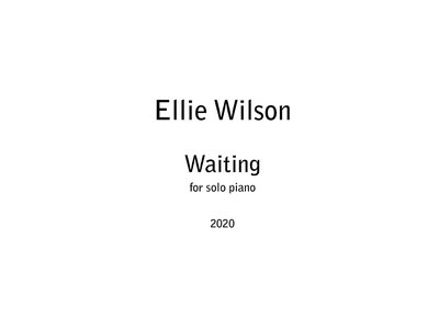 Waiting (for solo piano) PDF main photo