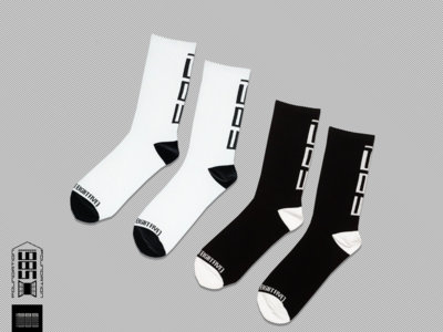 1985 Sports Socks - Black & White Pair main photo