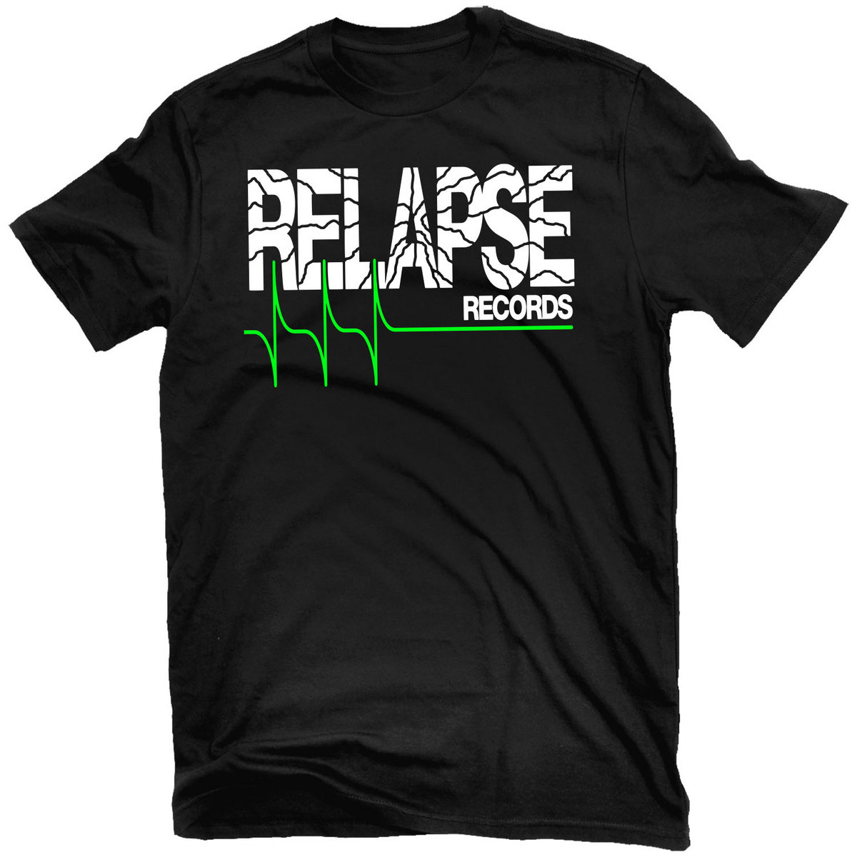 Relapse Records Cracked Logo T Shirt | Relapse Sampler