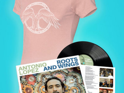 Roots and Wings Vinyl + Women's crew neck T-shirt - Desert Pink main photo