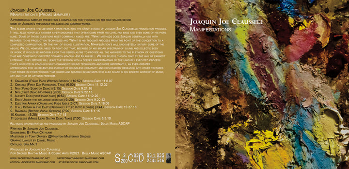 Joaquin Joe Claussell Presents: Manifestation (Sampler) - LIMITED 