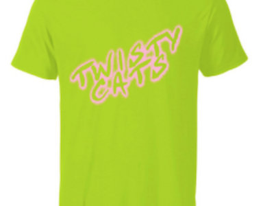 PRE ORDER! Embroidered acid Green/pink Twisty Cats shirt!! main photo