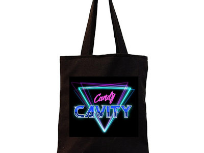 Candy Cavity 80s 16x15 Black Cotton Tote main photo