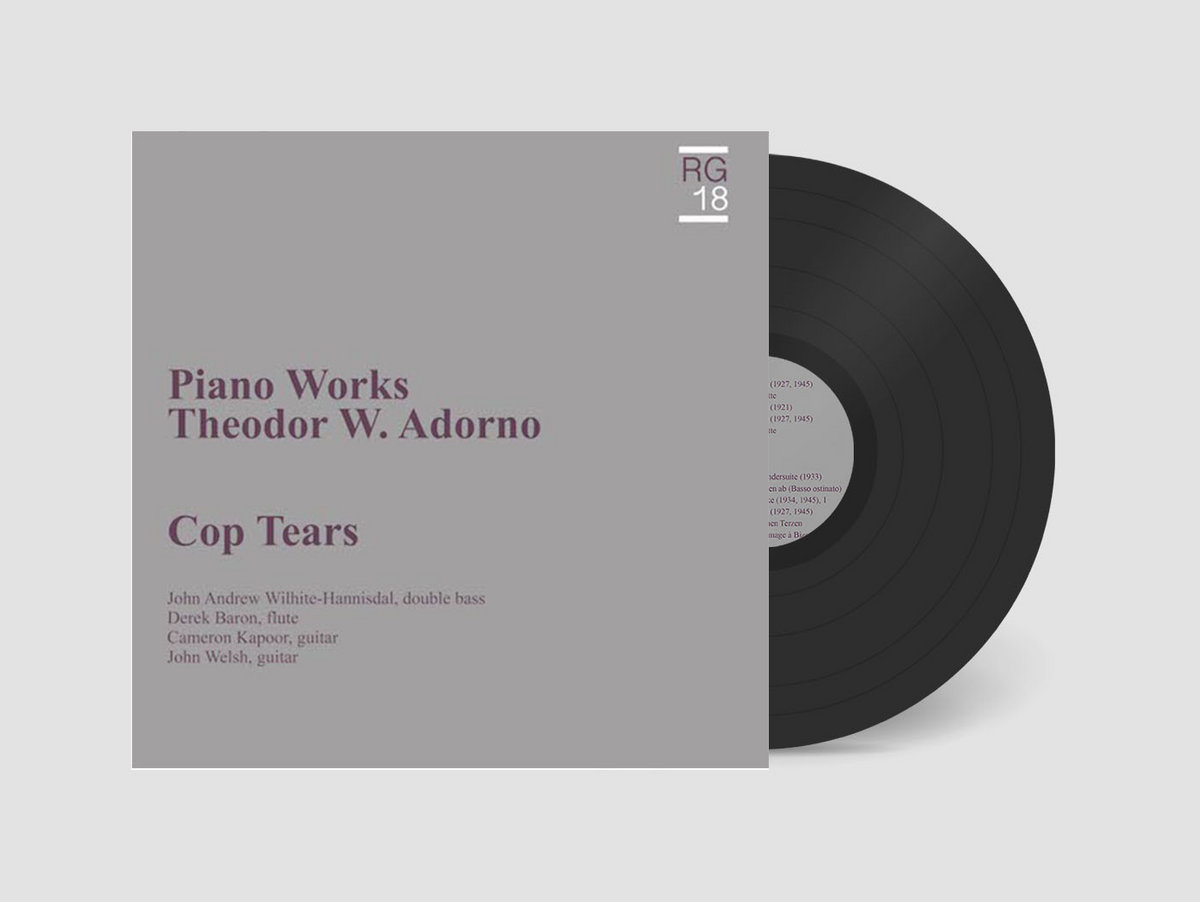 Theodor Adorno Piano Works Cop Tears Reading Group