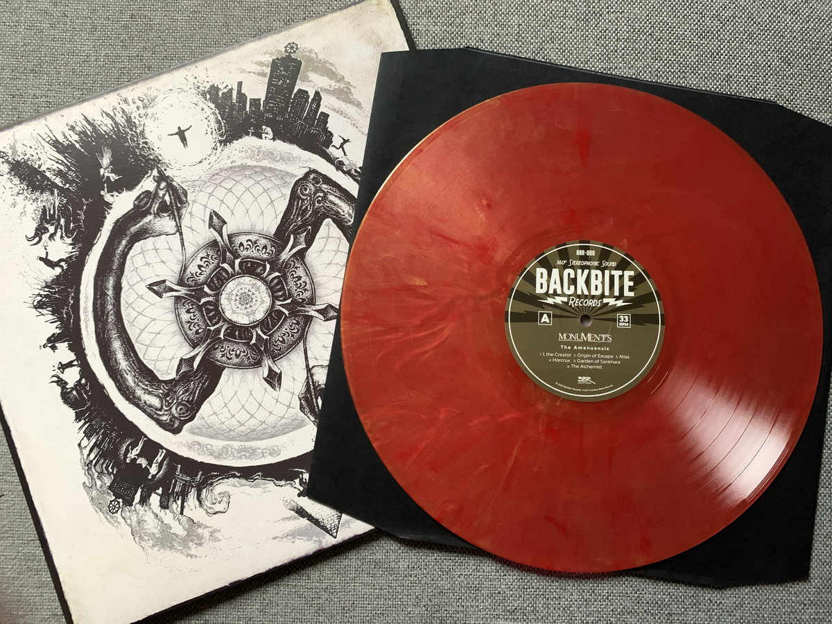 MONUMENTS - The Amanuensis レコード LP Vinyl MONUMENTS “The Amanuensis” Red Marbled Limited LP | MAROON