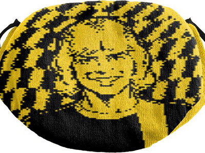 Roy of The Ravers cotton knit face mask (BLACK/YELLOW) main photo