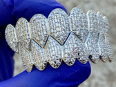 Iced Out Silver Shark Grillz Set photo 