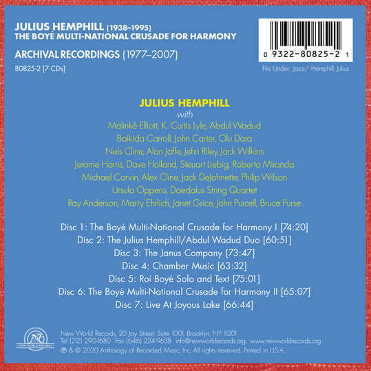Julius Hemphill · The Boyé Multi-National Crusade for Harmony