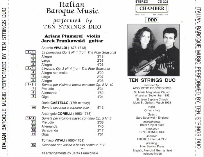 Italian Baroque Music - (1993/03/01) Full Album | TEN STRINGS DUO