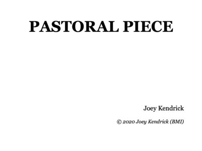 Pastoral Piece – Score and Parts main photo