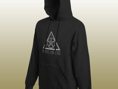 Dark grey hoodie with silver embroidered ROD logo / 3XL main photo