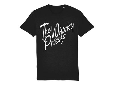 The Whisky Priests "Original/Vintage" Logo Design T-Shirt (White Print on Black) main photo