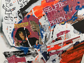 'Selfie Stick' oli on canvas collage 40x60 pair photo 