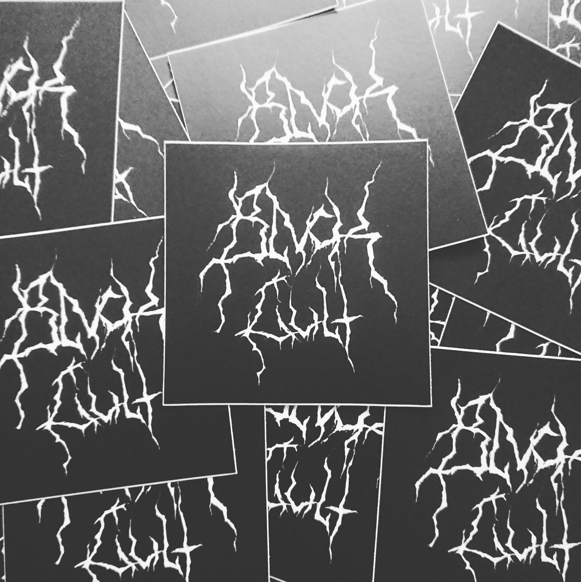 Blvck Cult Sticker - White Logo | Blvck Cult Records