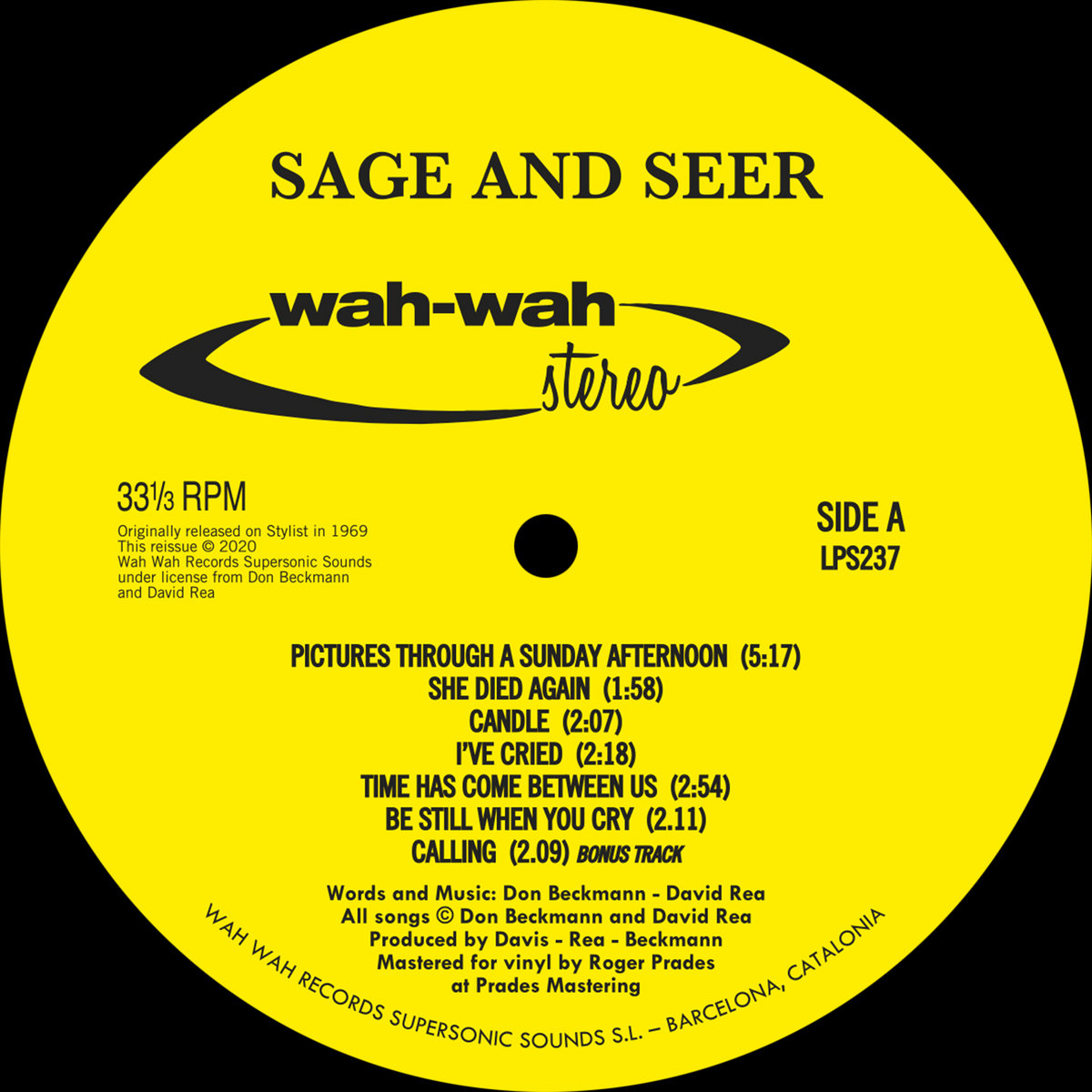 Sage and Seer | Sage and Seer | Wah Wah Records Supersonic