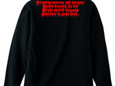 "Grotesque Buzzsaw Defilement" Design Black Long Sleeve T shirt photo 