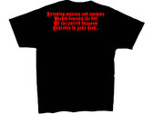 "Grotesque Buzzsaw Defilement" Design Black  T shirt photo 