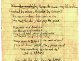 Sukia "AMOK!" Lyric Sheet (Troubadour, 12-18-1994) photo 