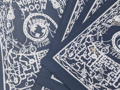 Mobtown Moon Silk-Screened Poster by papercut genius Annie Howe -- *last few remaining* main photo