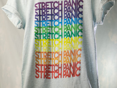 Stretch Panic Rainbow Cascade T-Shirt - Ice Blue main photo