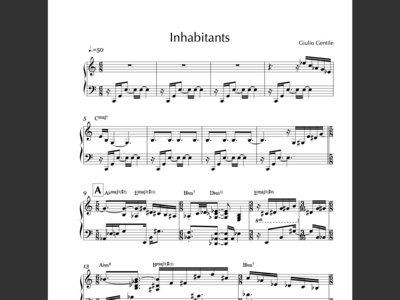 Inhabitants (Giulio Gentile) - piano arrangement main photo