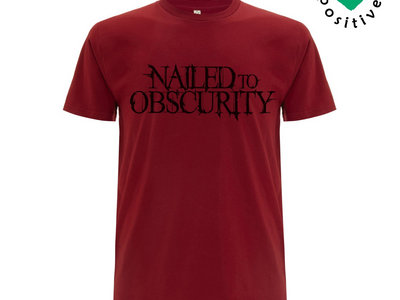 T-Shirt - Organic - "Nailed To Obscurity" - Dark Red main photo