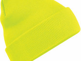 Fluorescent yellow beanie with blue ROD logo embroidered photo 
