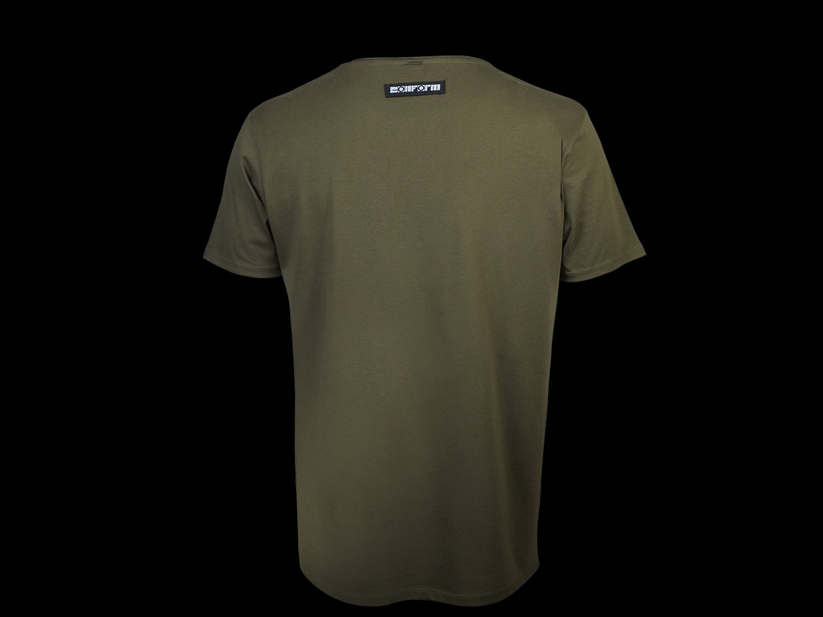 Military Green T-shirt - Black Print 