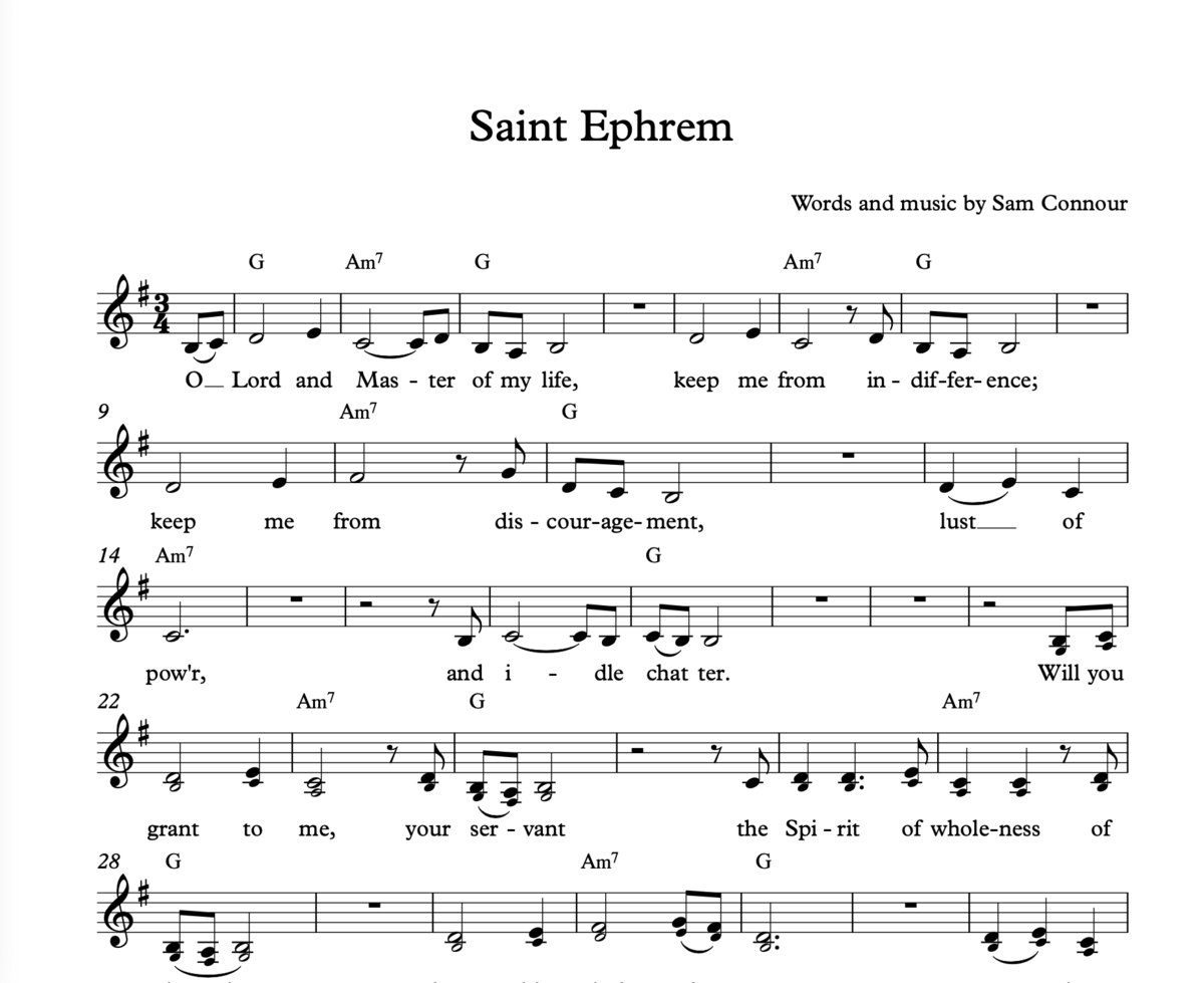 Sheet Music / Saint Ephrem PRAIRIE HOUSE HYMNS