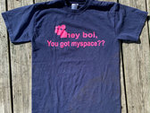 Doormat, TX Presents BOI MYSPACE front + 101 KLEB CALEB FRAID HOUSTON RADIO back T-Shirt Small photo 