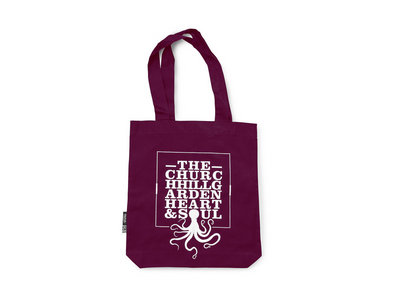 Burgundy Organic Cotton Tote Bag with THE HEART AND SOUL DESIGN main photo
