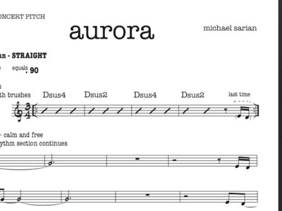 "Aurora" Sheet Music (Concert Pitch Lead Sheet) main photo