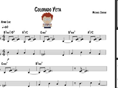"Colorado Yeta" Sheet Music (Concert Pitch Lead Sheet) main photo